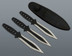 3 THROWING KNIFES BLACK