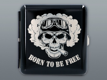 CIGARETTE CASE  WITH ENGRAVING - SKULL