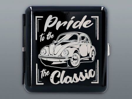 CIGARETTE CASE  WITH ENGRAVING - OLD CARS
