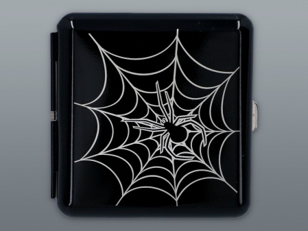 CIGARETTE CASE  WITH ENGRAVING - SPIDER