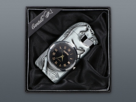 LIGHTER WITH WATCH - HORSE