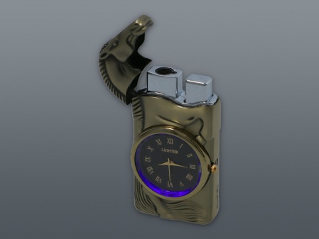 LIGHTER WITH WATCH - HORSE