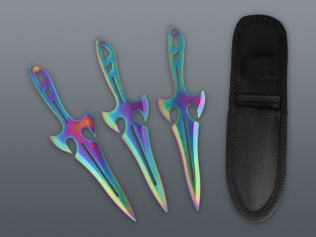 SET OF THROWING KNIVES RAINBOW