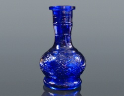 HOOKAH GLASS VASE-BLUE-MEDIUM SIZE