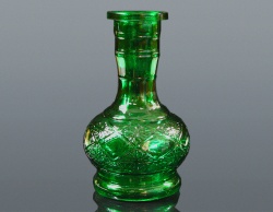 HOOKAH GLASS VASE-MEDIUM SIZE-GREEN